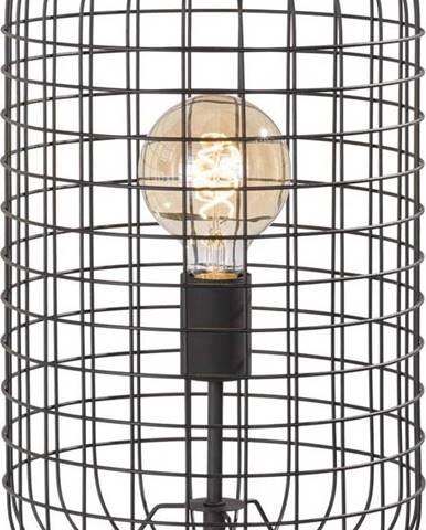Černá stolní lampa Fischer & Honsel Justin, výška 40 cm