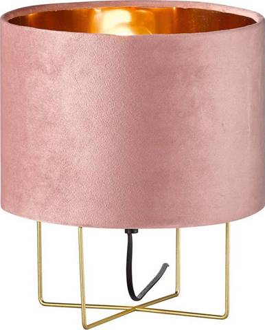 Růžová stolní lampa Fischer & Honsel Aura, výška 32 cm