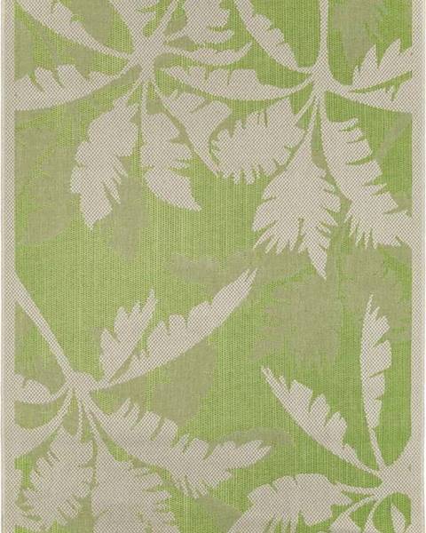Floorita Zeleno-béžový venkovní koberec Floorita Palms, 160 x 230 cm