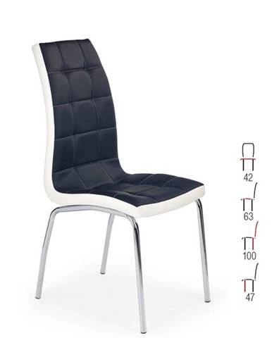 Židle K-186, černá/bílá