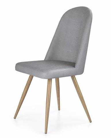 Židle K-214, šedá/dub medový