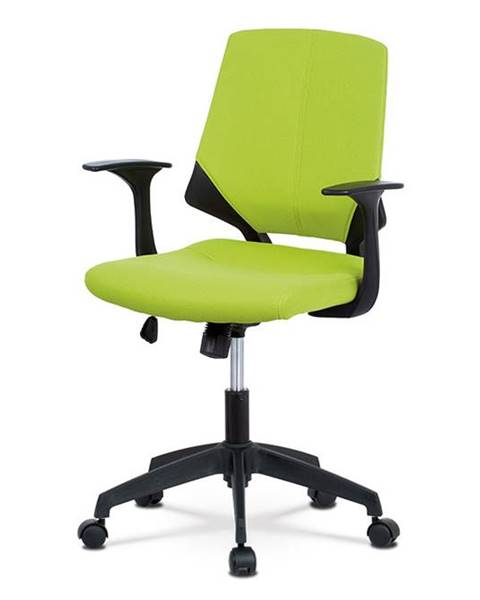 Smartshop Kancelářská židle, zelená látka, černé PP područky KA-R204 GRN
