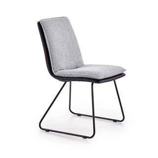 Jídelní židle K-326, světle šedá/černá