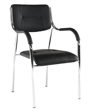 Stohovatelná židle, černá, ILHAM