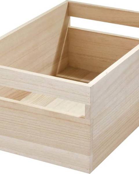 iDesign Úložný box ze dřeva paulownia iDesign Eco Handled, 25,4 x 38 cm