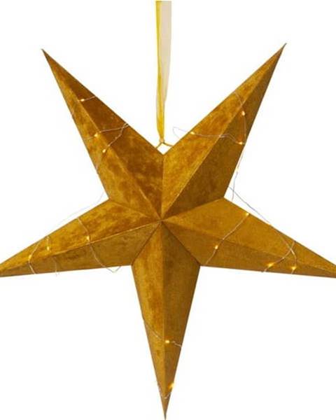 Star Trading Vánoční světelná dekorace ve zlaté barvě Star Trading Velvet, ø 60 cm
