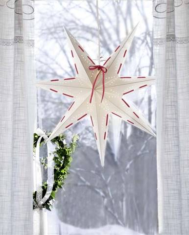 Bílá vánoční světelná dekorace Star Trading Vira, ø 60 cm