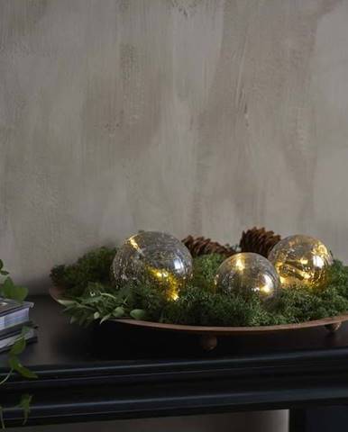 Šedá vánoční světelná LED dekorace Star Trading Triss, délka 77 cm