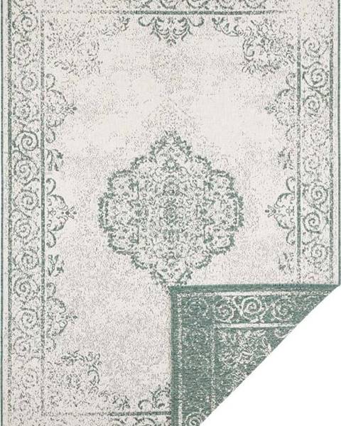 Bougari Zeleno-krémový venkovní koberec NORTHRUGS Cebu, 120 x 170 cm