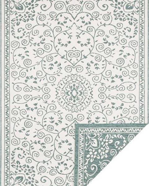 Bougari Zeleno-krémový venkovní koberec Bougari Leyte, 120 x 170 cm