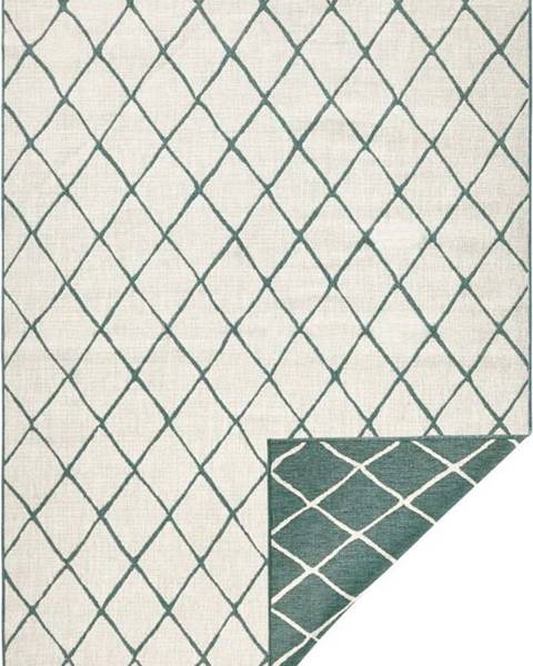 Bougari Zeleno-krémový venkovní koberec NORTHRUGS Malaga, 120 x 170 cm