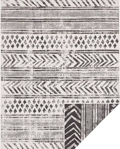 Černo-krémový venkovní koberec Bougari Biri, 80 x 150 cm