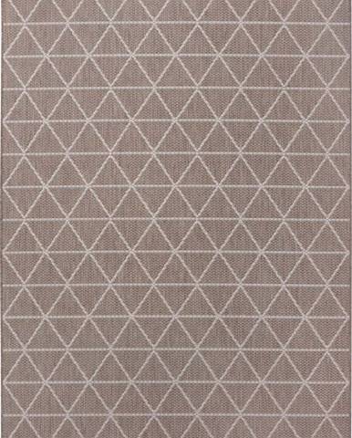 Hnědý venkovní koberec Ragami Athens, 80 x 150 cm