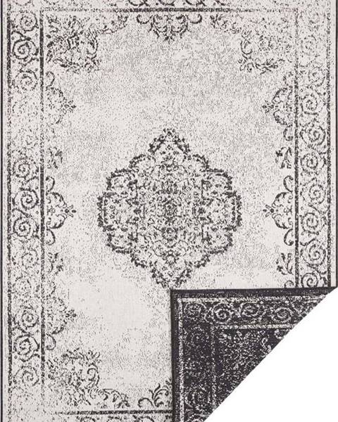 Bougari Černo-krémový venkovní koberec NORTHRUGS Cebu, 80 x 150 cm