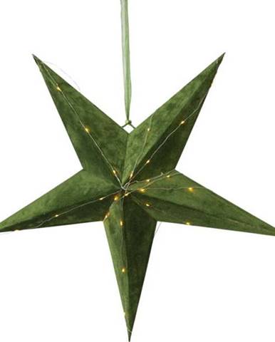 Zelená vánoční světelná dekorace Star Trading Velvet