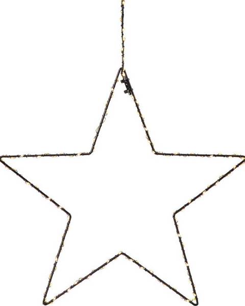 Markslöjd Černá vánoční závěsná světelná dekorace Markslöjd Alpha Star, výška 45 cm