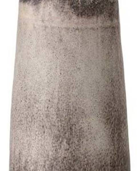 Bloomingville Šedá kameninová váza Bloomingville Rille, výška 40 cm