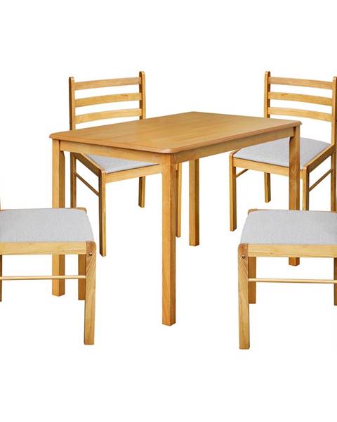 Smarshop Stůl + 4 židle FARO lak javor