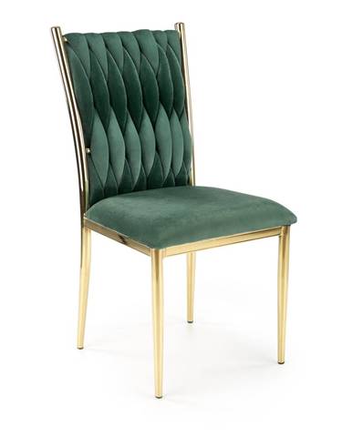 Jídelní židle K436, zelená/zlatá