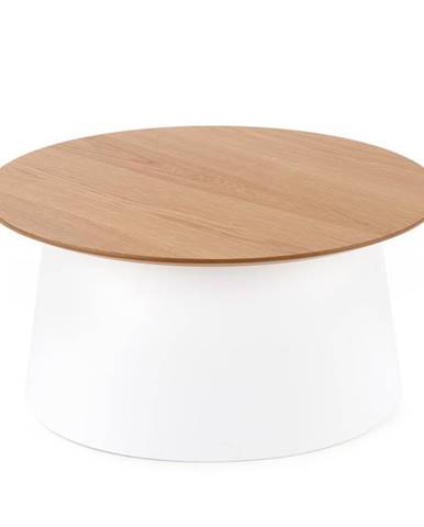 Odkládací stolek AZZURA, přírodní/bílá