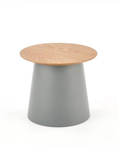 Odkládací stolek AZZURA-S, přírodní/šedá