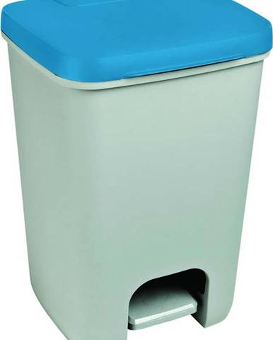 Šedo-modrý odpadkový koš Curver Essentials, 20 l