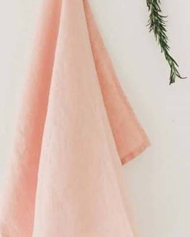 Růžová lněná utěrka Linen Tales, 65 x 45 cm