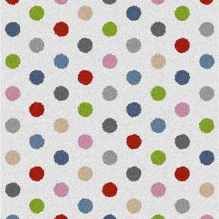 Bílý koberec Universal Norge Dots, 133 x 190 cm