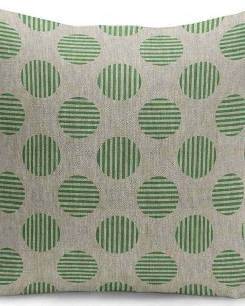 Zeleno-béžový povlak na polštář Kate Louise Dots, 45 x 45 cm