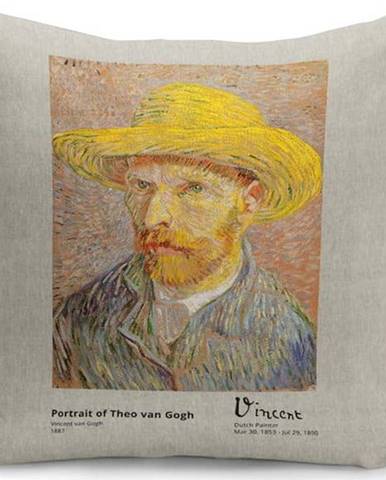 Polštář s výplní Kate Louise van Gogh Portrait, 43 x 43 cm
