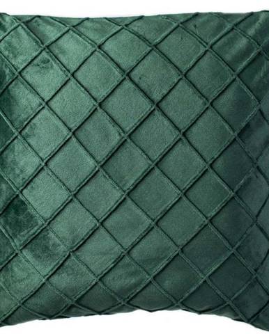 Tmavě zelený polštář JAHU Alfa, 45 x 45 cm