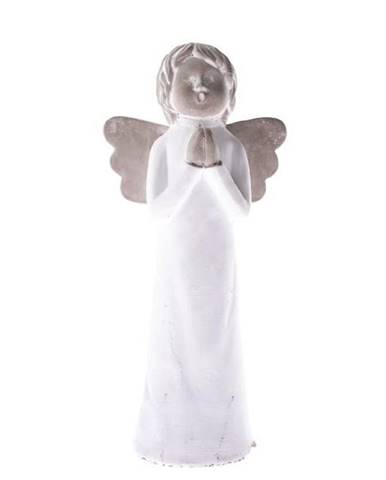 Betonový modlící se anděl velký - šedá křídla BK192021