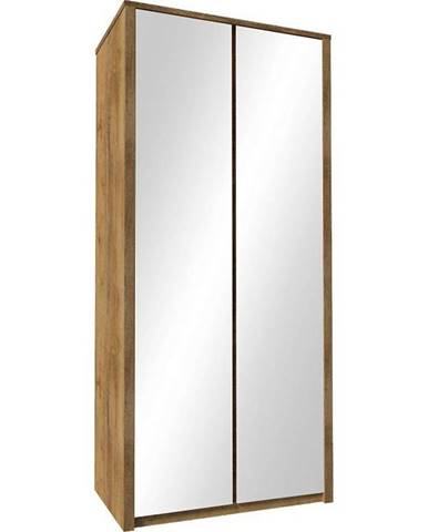 Skříň Maxim S2d 113 Cm Zrcadlo  Dub Lefkas