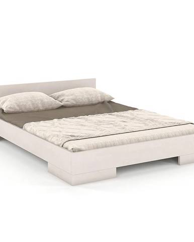 Dřevěná buková postel Skandica Spectrum Nízký 160x200 Bílý