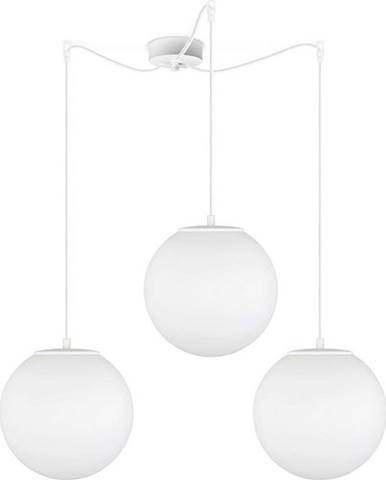 Bílé tříramenné závěsné svítidlo Sotto Luce Tsuki Matte, ⌀ 25 cm