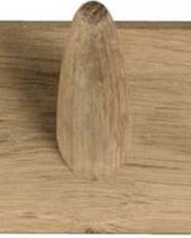Nástěnný věšák na oblečení z dubového dřeva Canett Uno, šířka 40 cm