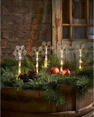 Vánoční venkovní světelná LED dekorace Star Trading Wandy Snowflake, výška 25 cm