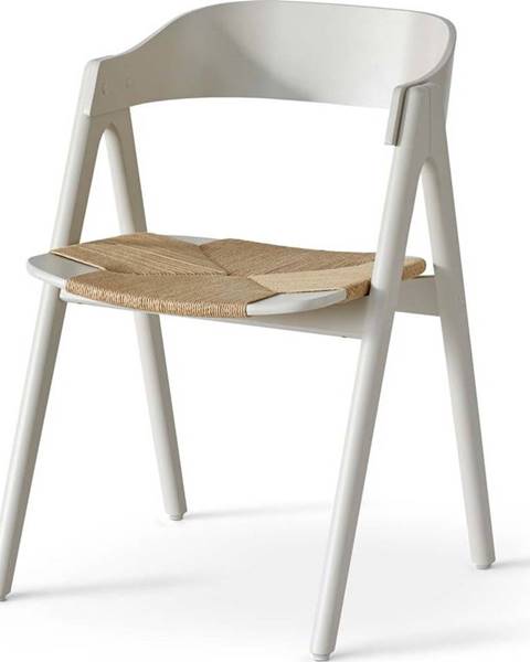 Hammel Béžová jídelní židle z bukového dřeva s ratanovým sedákem Findahl by Hammel Mette