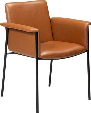 Hnědá jídelní židle z imitace kůže DAN-FORM Denmark Vale