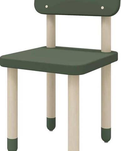 Zelená dětská židle Flexa Dots