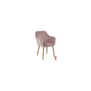 Růžová jídelní židle s dřevěným podnožím Bonami Essentials Emilia
