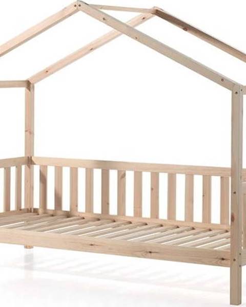 Vipack Domečková dětská postel z borovicového dřeva Vipack Dallas, 90 x 200 cm