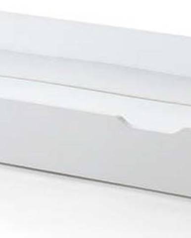 Bílá zásuvka z borovicového dřeva pod dětskou postel Vipack Dallas, 90 x 200 cm