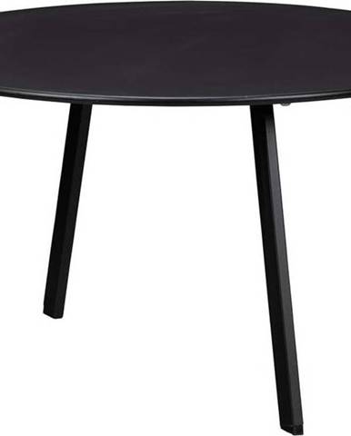Černý zahradní odkládací stolek WOOOD Fer, ø 70 cm