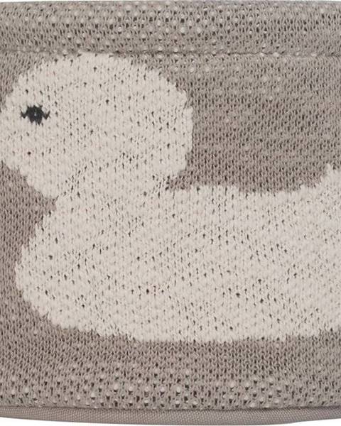 KINDSGUT Béžový bavlněný organizér Kindsgut Duck, ø 16 cm