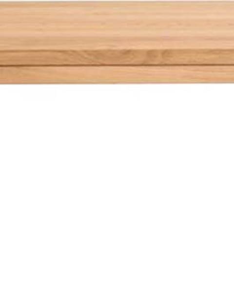 Rowico Tmavý přírodní konferenční stolek z dubového dřeva Rowico Ness, 160 x 60 cm