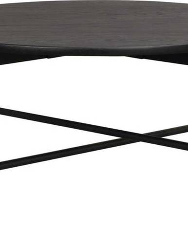 Černý konferenční stolek Rowico Skye, ø 85 cm