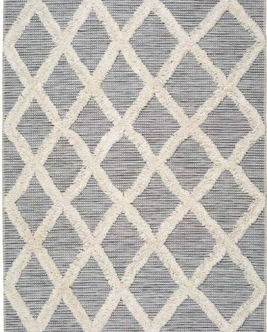 Bílo-šedý koberec Universal Cheroky Geo, 155 x 230 cm