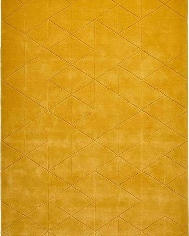 Hořčicově žlutý vlněný koberec Think Rugs Kasbah, 120 x 170 cm