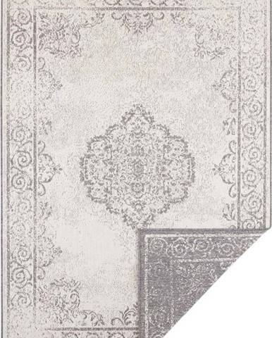 Šedo-krémový venkovní koberec NORTHRUGS Cebu, 80 x 150 cm